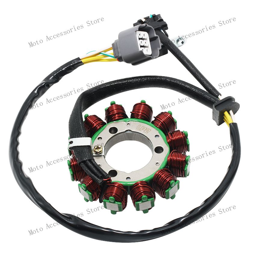 Motorcycle Stator - カワサキ KX250XC、KX250X、KX450X、KX450SR 2019-2023年モデル用、オフロードバイク用ステーターコイル、マグネト発電機、OEM品番：21003-0205、210030184。