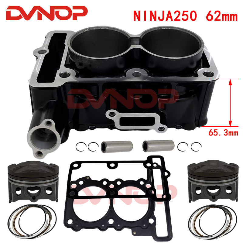 Motorcycle Piston - 62mm 249cc バイク用シリンダーピストンガスケットキット 13-24年式カワサキ EX250 Ninja250