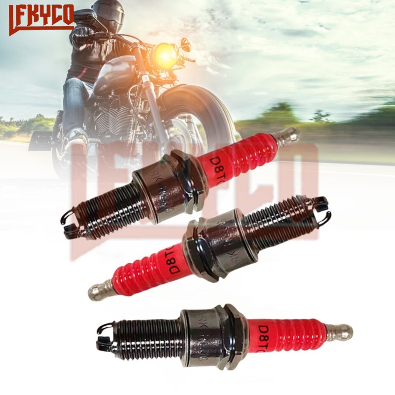 Motorcycle Spark Plug - オートバイ用d8tcスパークプラグ、3要素、125cc、150cc、200cc、cg125、cf250、ch250、g6、atv、moped、スクーター、オートバイ、kart、1、2、3個