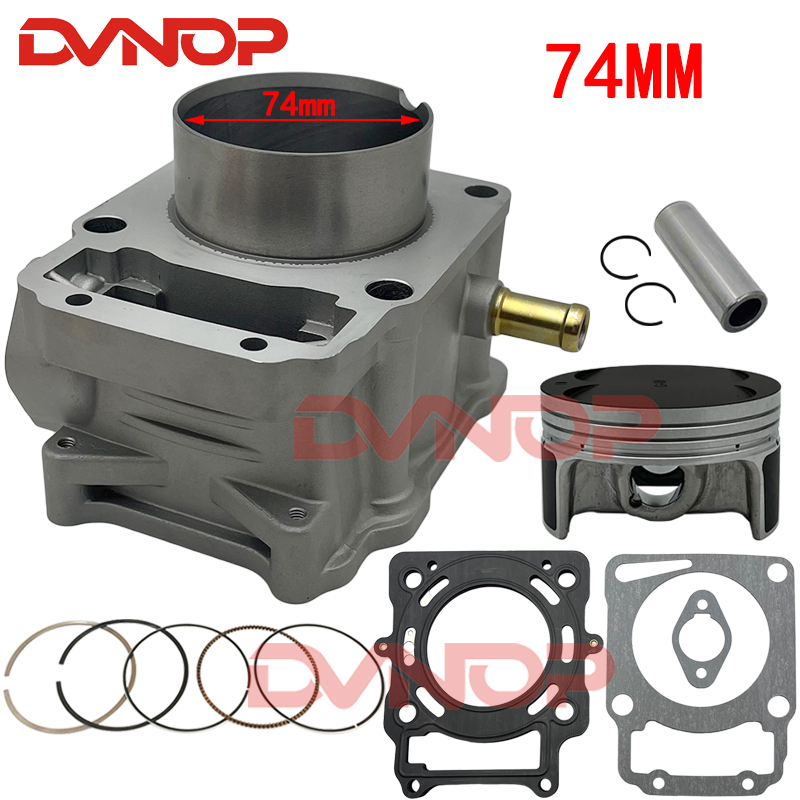 Motorcycle Piston - オートバイ 74 ミリメートルボアシリンダーピストンリングガスケットキット ZONGSHEN ZS174MN-3 CBS300