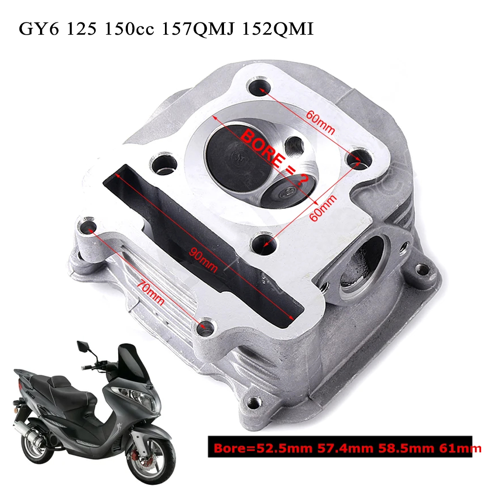 Engine Parts Motorcycle - オートバイのシリンダーヘッド部品,中国のスクーターエンジン,gy6 150cc,157qmj 152qmi,gy6 150
