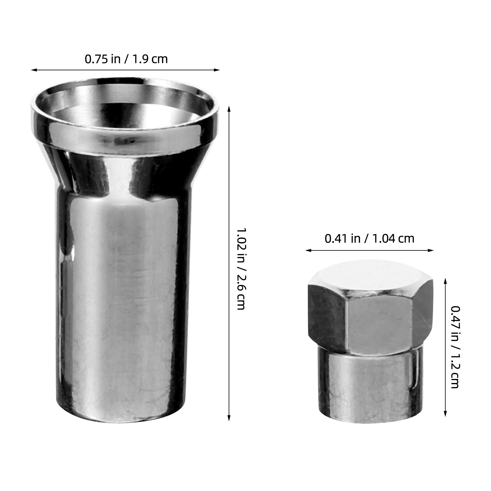 5個セット 金属製 タイヤバルブキャップ シルバー アルミニ - Motorcycle Valve Cover のレビューと価格